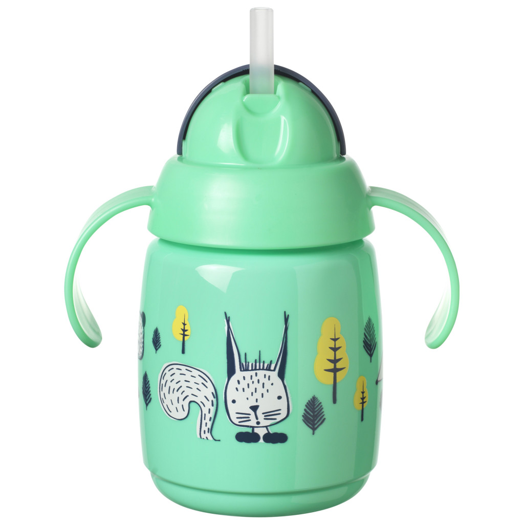 Tommee Tippee Netekoucí hrnek Superstar s brčkem 300ml 6m+ Green