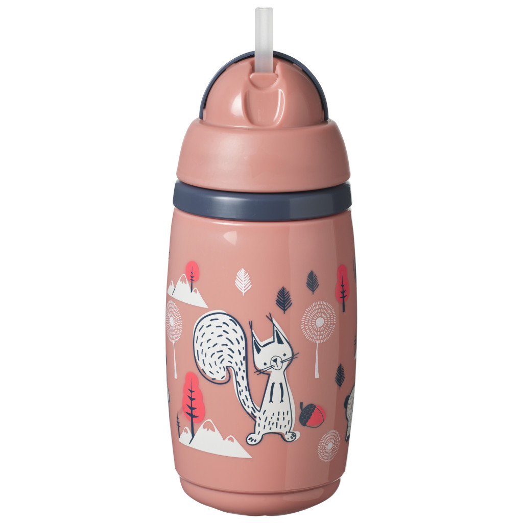 Tommee Tippee Netekoucí termohrnek Superstar s brčkem 266ml 12m+ Pink