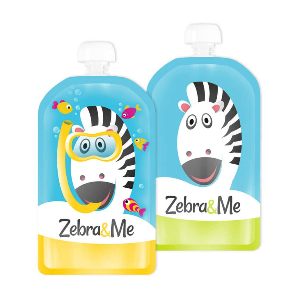 Zebra & Me Zebra&Me kapsičky na opakované použitie 2ks (potápač + zebra)