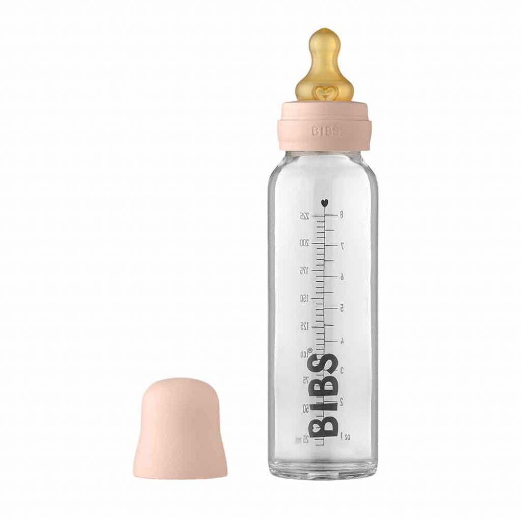 BIBS BIBS Baby Bottle sklenená fľaša 225ml (Blush)