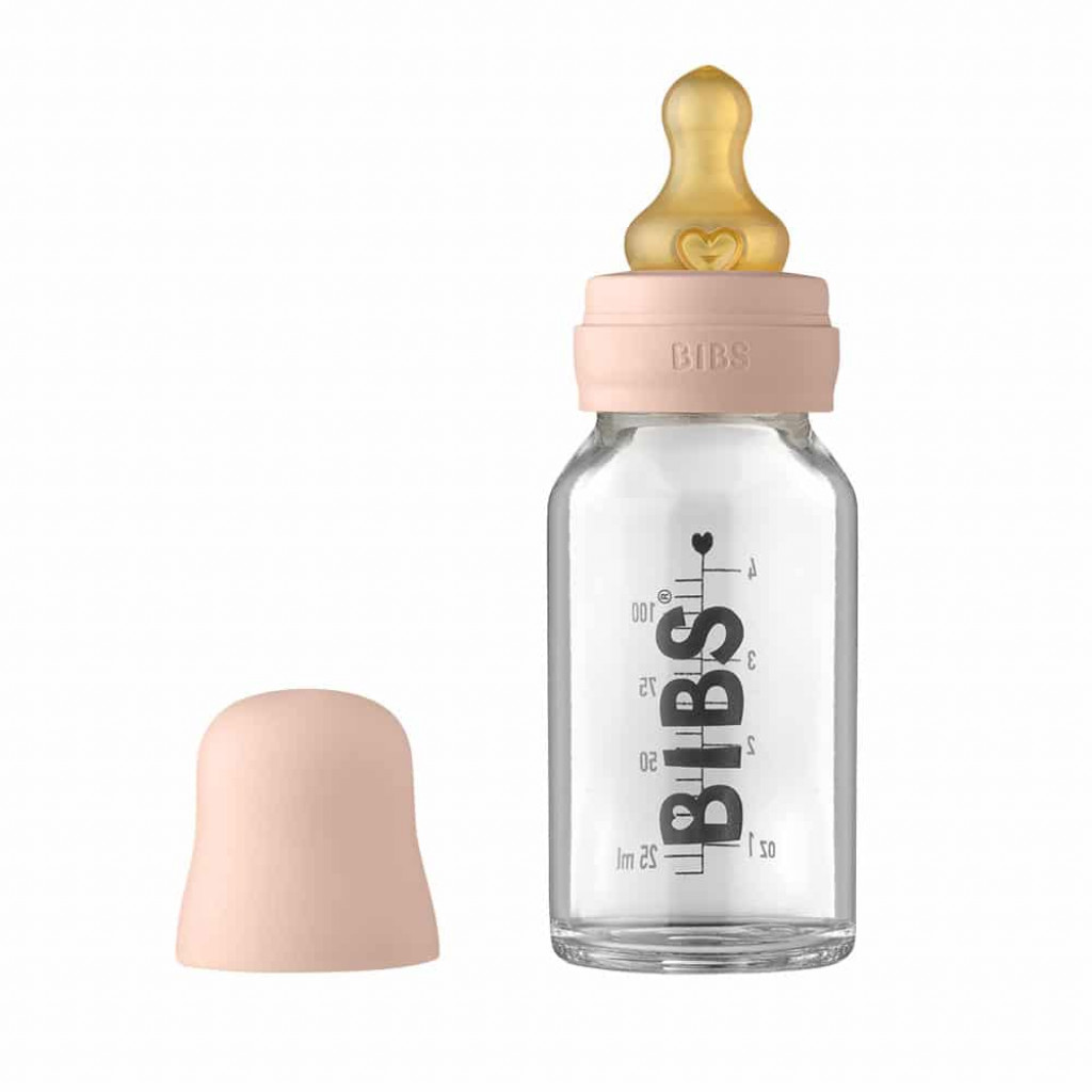 BIBS BIBS Baby Bottle sklenená fľaša 110ml (Blush)