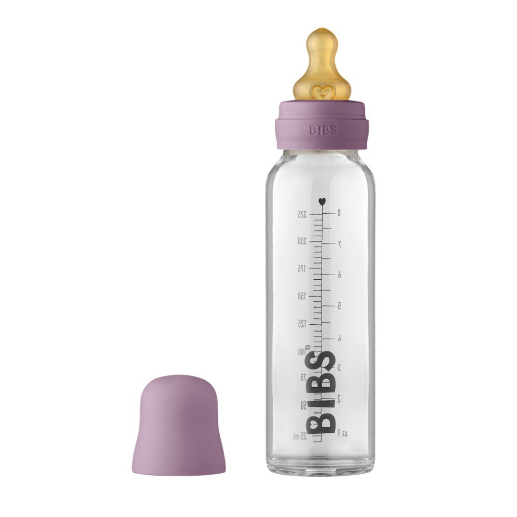 BIBS BIBS Baby Bottle sklenená fľaša 225ml (Mauve)