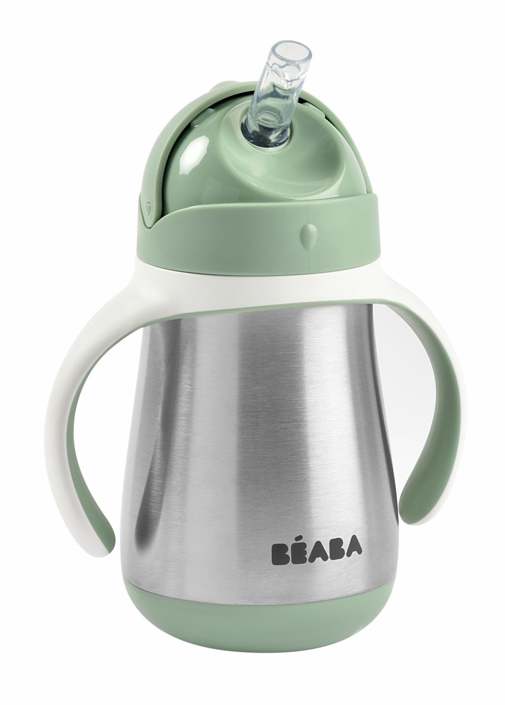 Beaba Hrnek termoizolační s brčkem nerez 250ml Sage Green