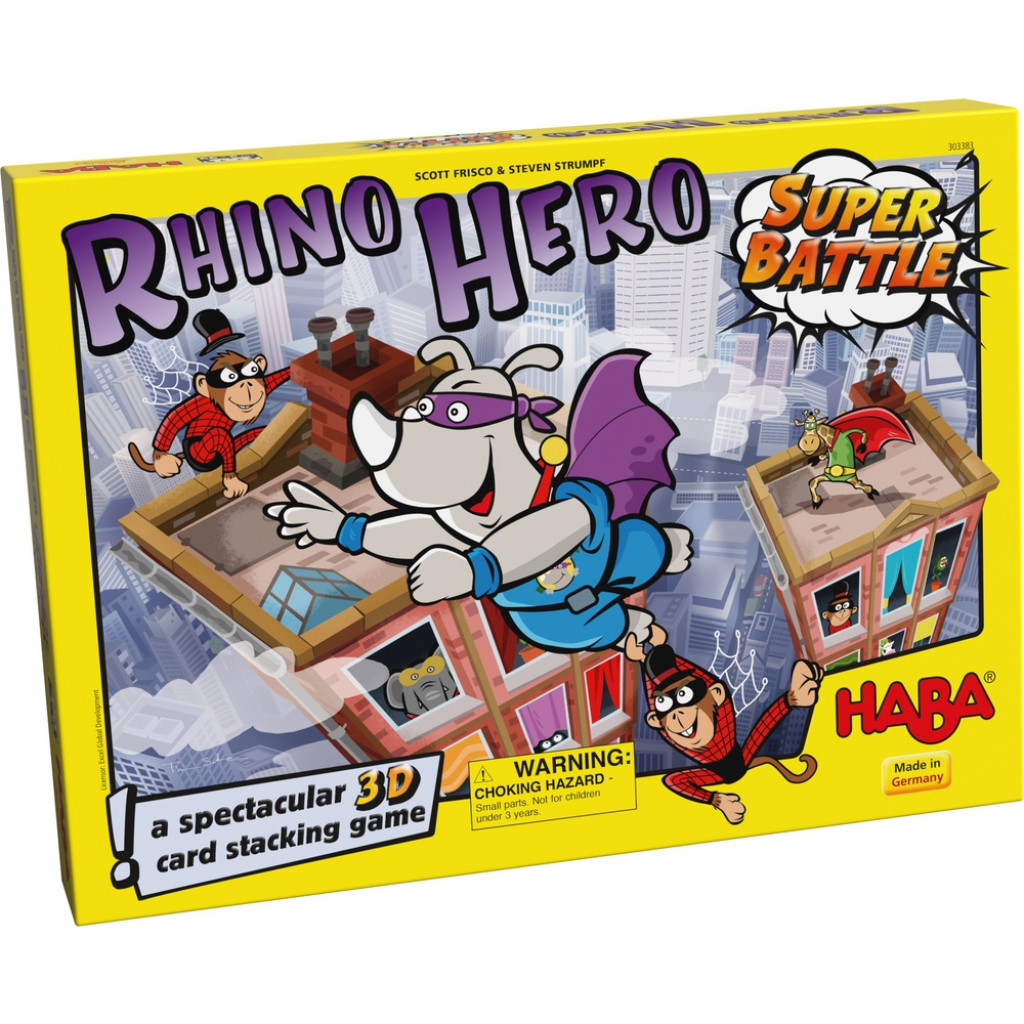 Haba společenská hra pro děti Rhino Hero Super Bitva