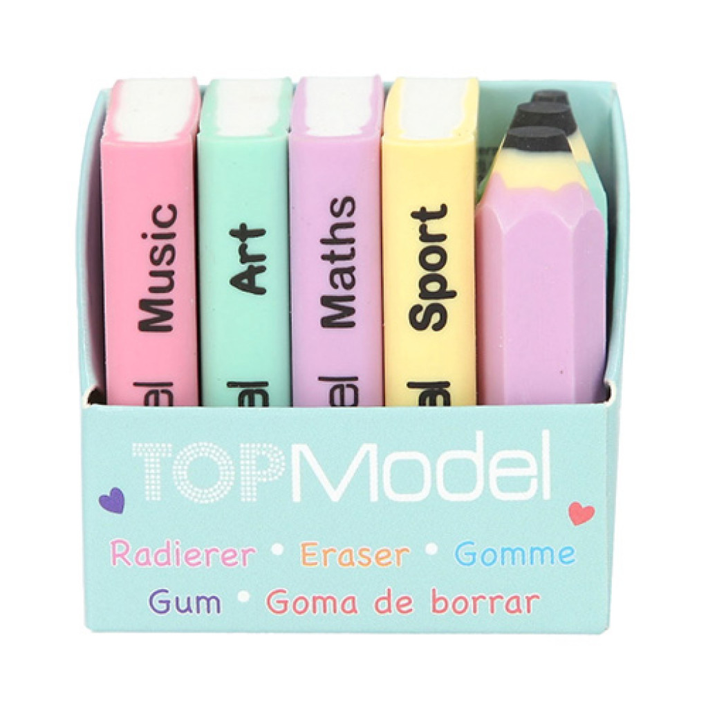 Top Model Sada gum - 4x kniha, 3x tužka