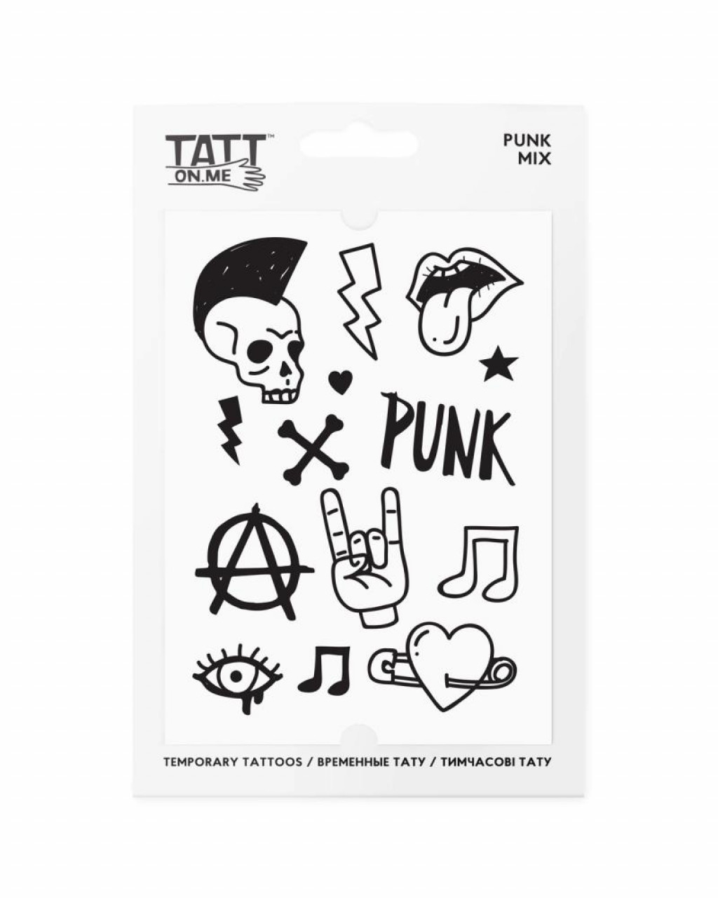 TATTonMe TATTonMe Voděodolné dočasné tetovačky Punk mix