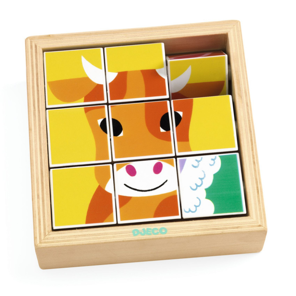 DJECO Animoroll: Pretáčacie drevené puzzle