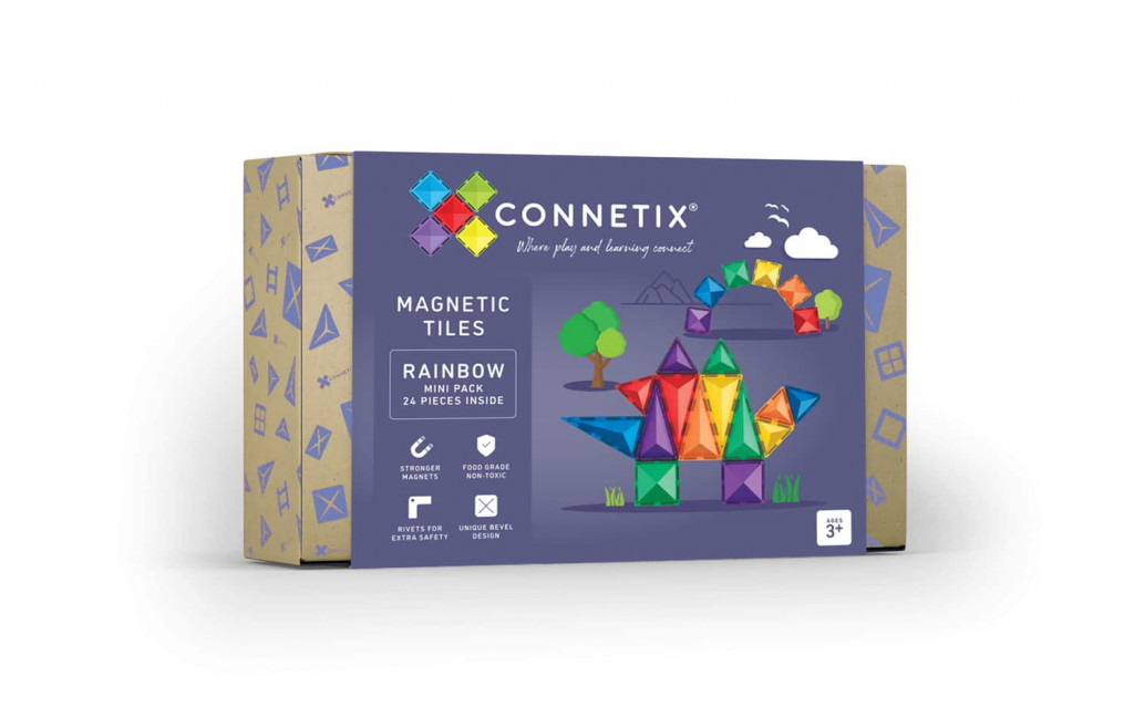 Connetix Magnetická stavebnice - Rainbow Mini Pack 24 ks