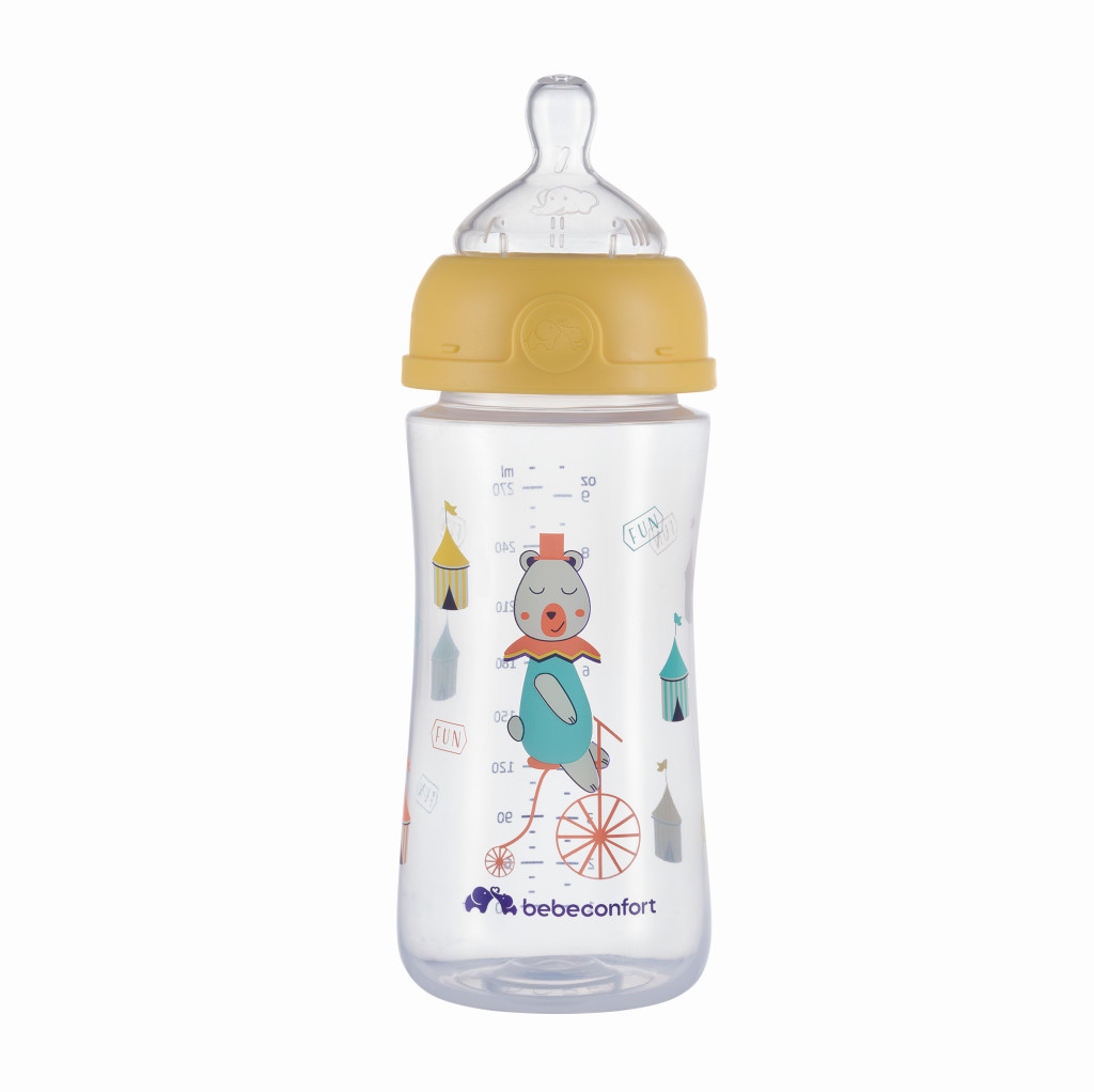 Bebeconfort Kojenecká láhev Emotion 270ml 0-12m Yellow