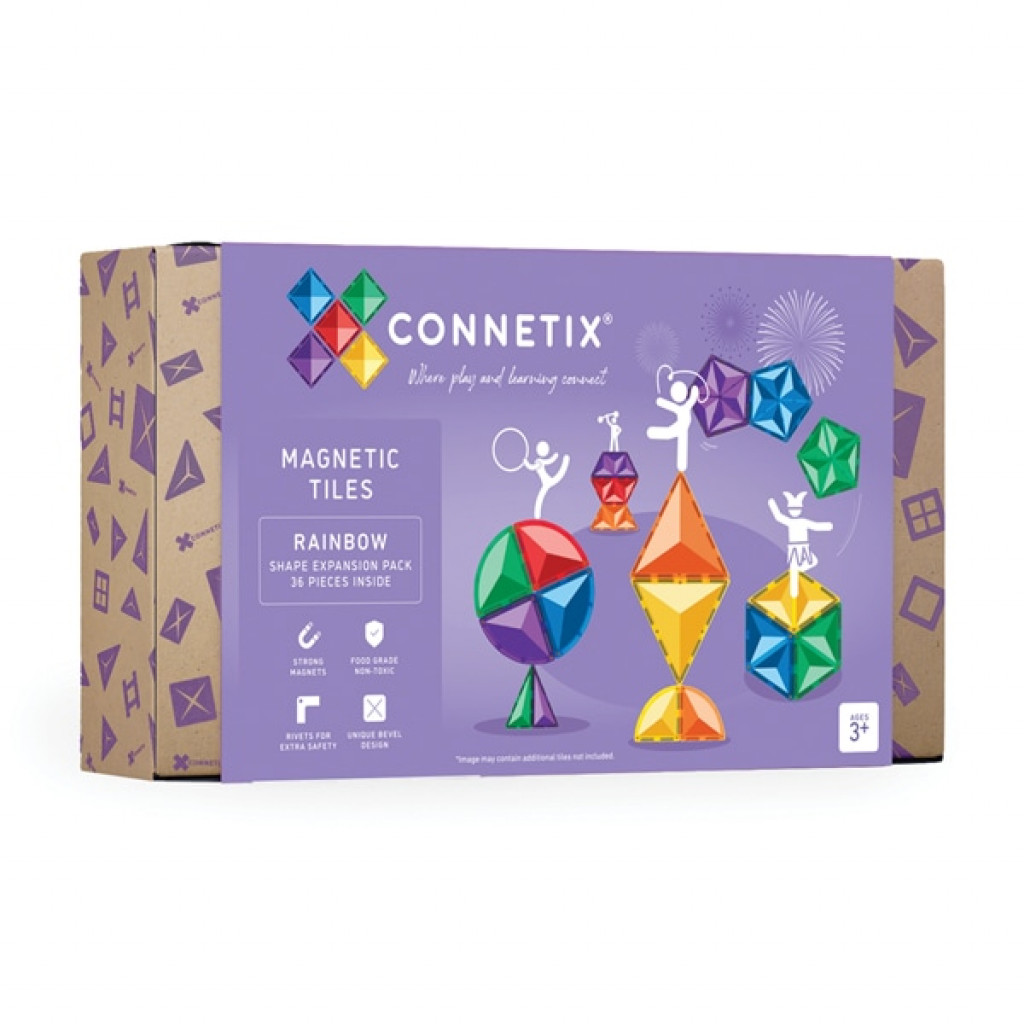 Connetix Magnetická stavebnice - Rainbow Shape Expansion Pack 36 ks