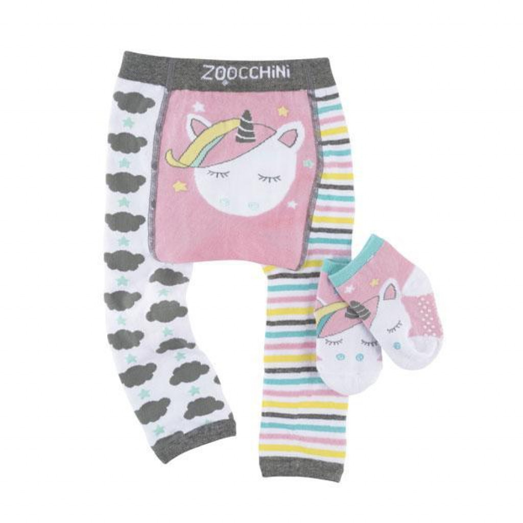 Zoocchini Set legínky a ponožky Jednorožec Allie 6 - 12 m