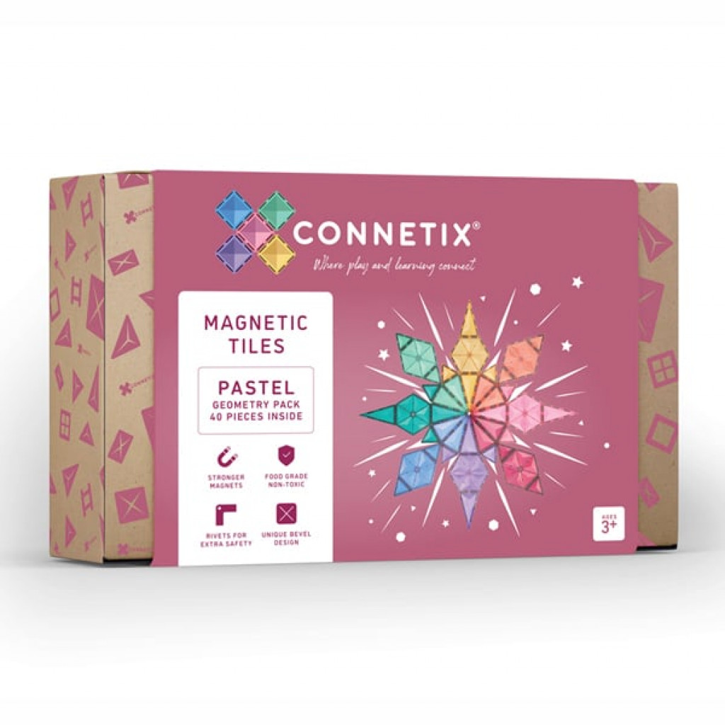 Connetix Magnetická stavebnice - Pastel Geometry Pack 40 ks