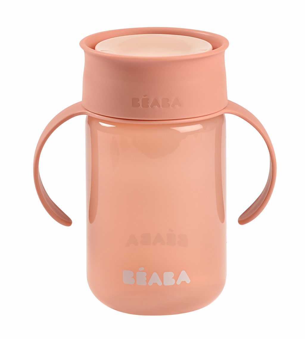 Beaba Hrnek trénovací 360° Pink 340 ml 12m+