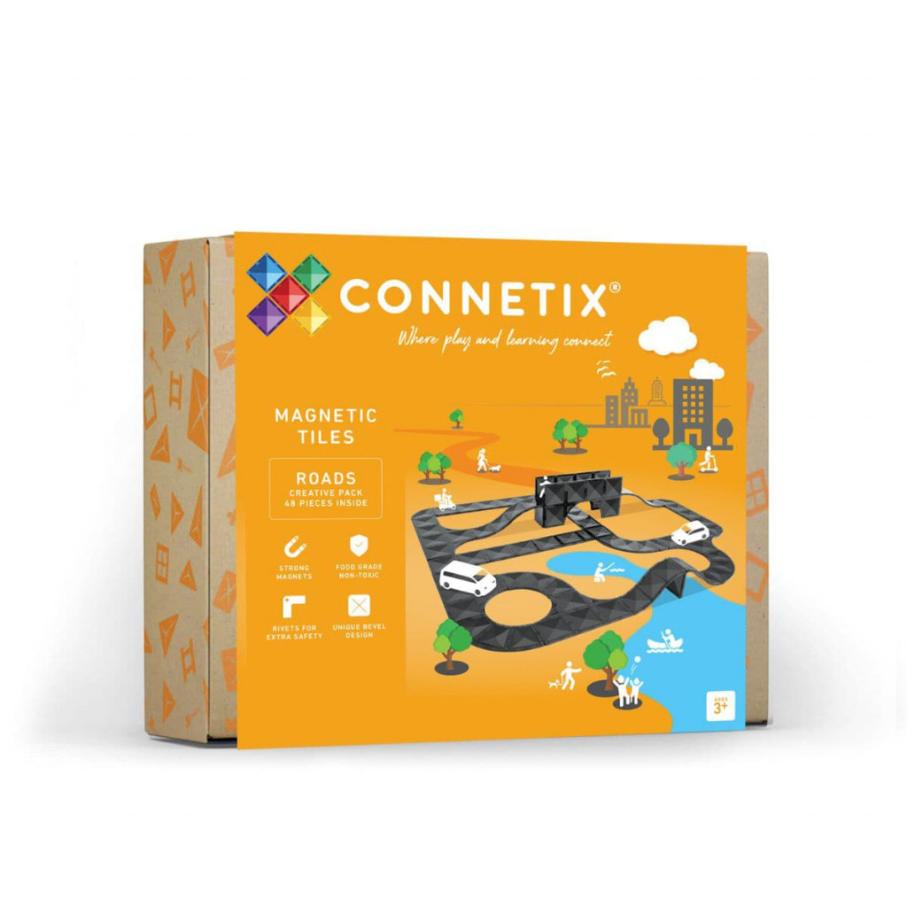 Connetix Magnetická stavebnice - Creative Roads Pack 48 ks