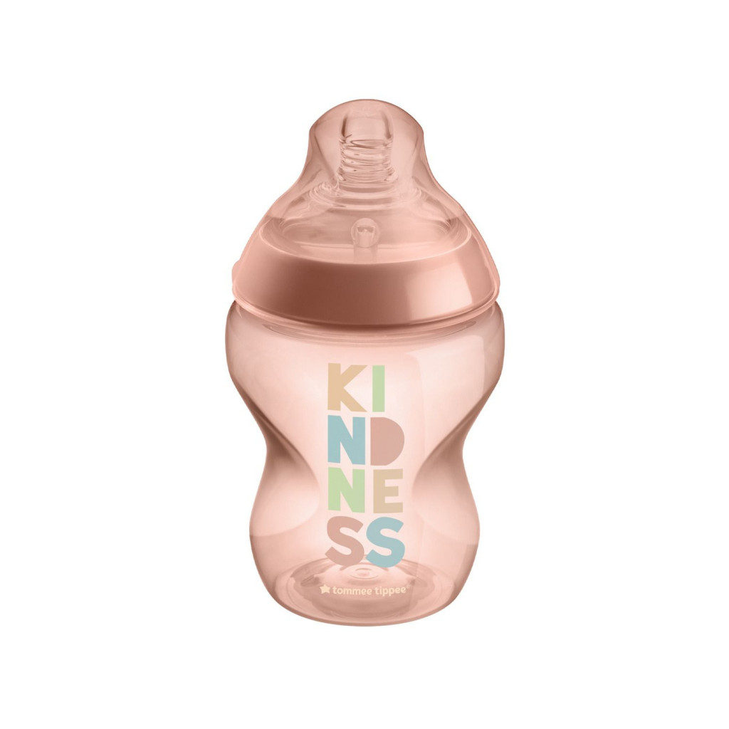 Tommee Tippee Kojenecká láhev C2N potisk Girl 260ml 0m+