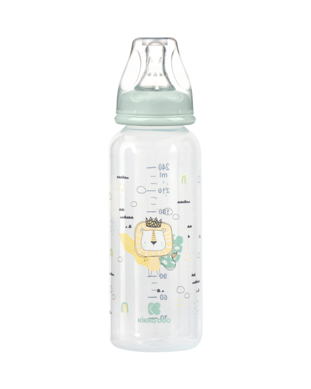 KikkaBoo Kojenecká láhev 240ml 3m+ Savanna Mint