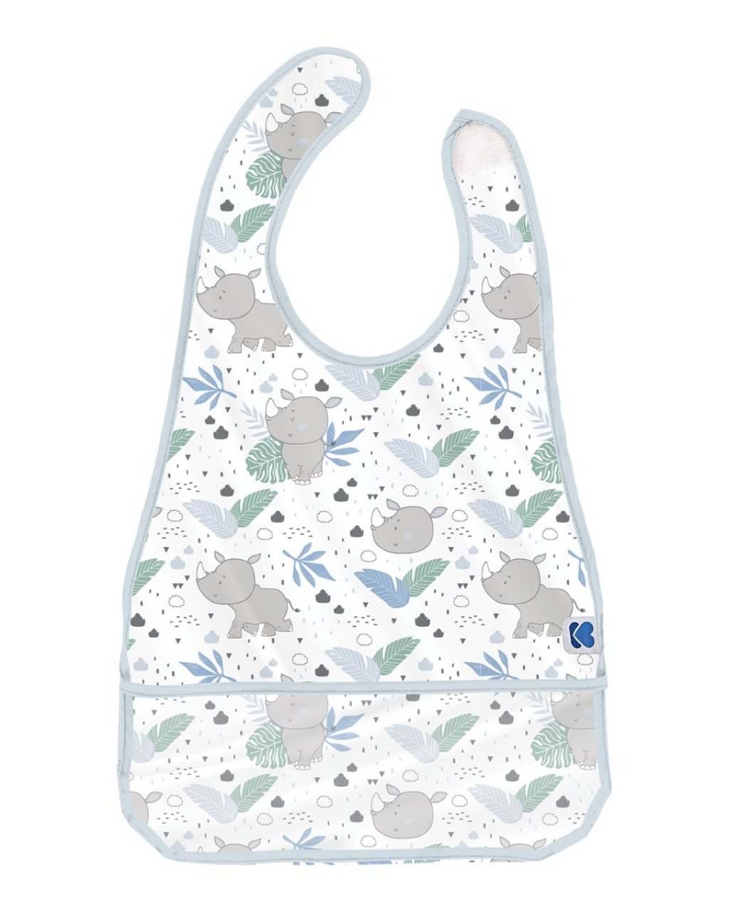 KikkaBoo Bryndák plastový s kapsou Savanna Pattern Blue