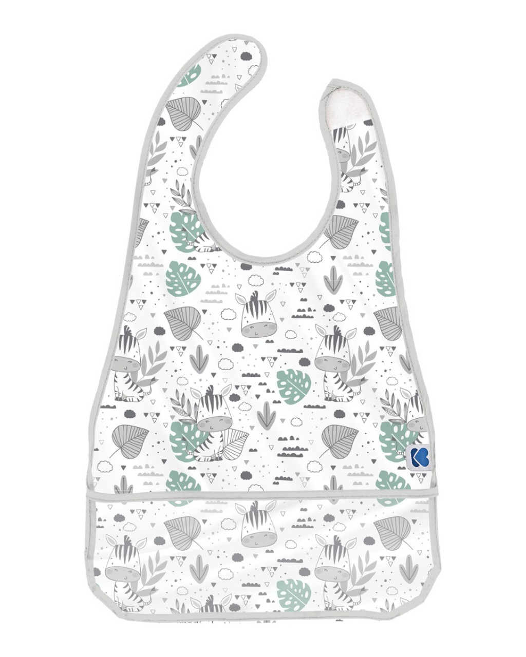 KikkaBoo Bryndák plastový s kapsou Savanna Pattern Grey