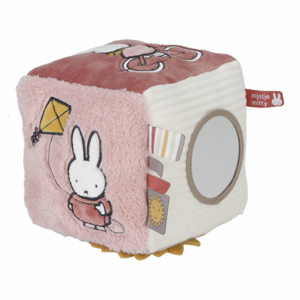 Little Dutch Kostka textilní králíček Miffy Fluffy Pink