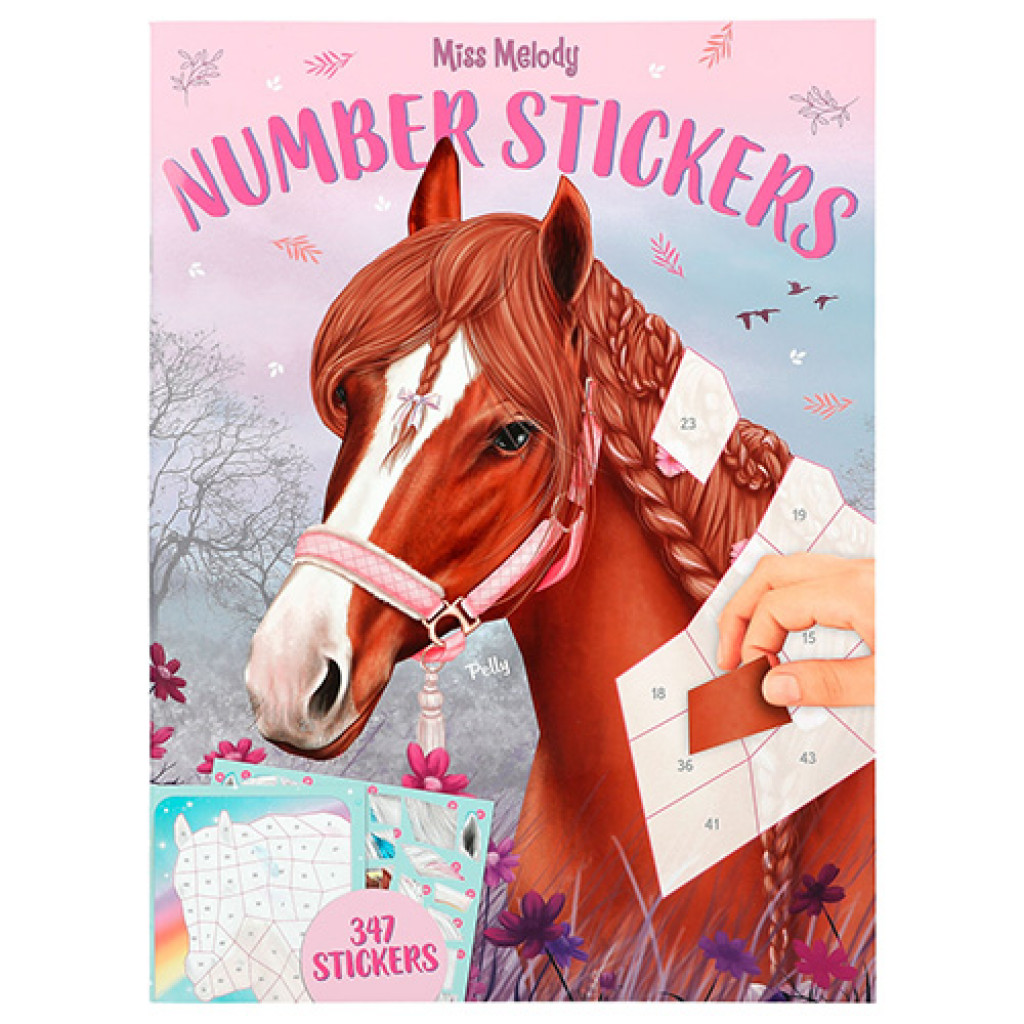 Miss Melody Number Stickers, 8 motivů, 347 samolepek