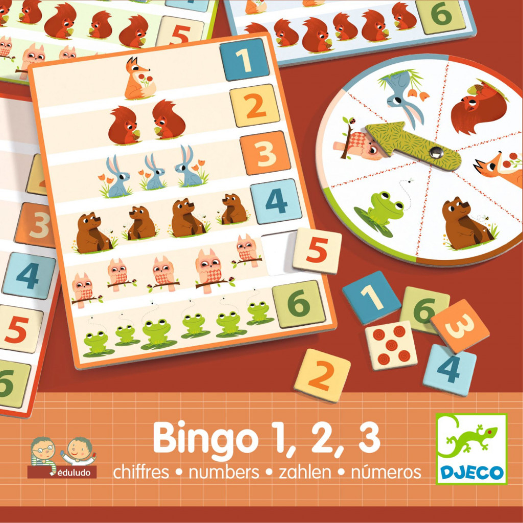 DJECO Eduludo: Bingo 1, 2, 3 čísla