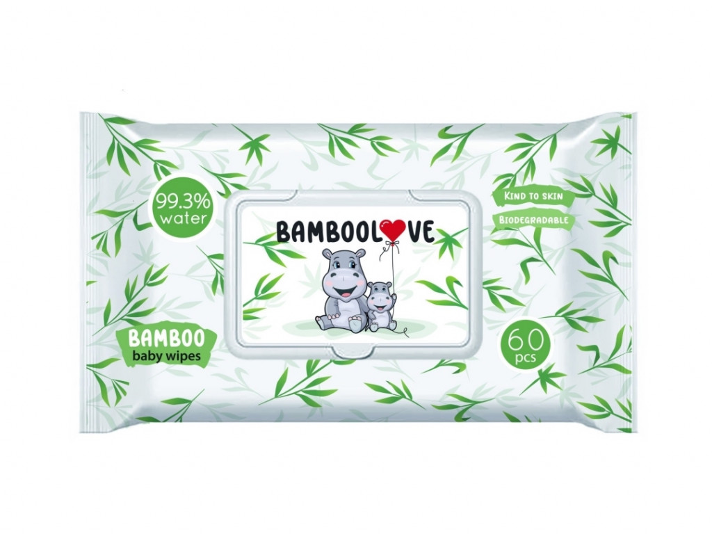 Bamboolove Vlhčené ubrousky bambus 60 ks