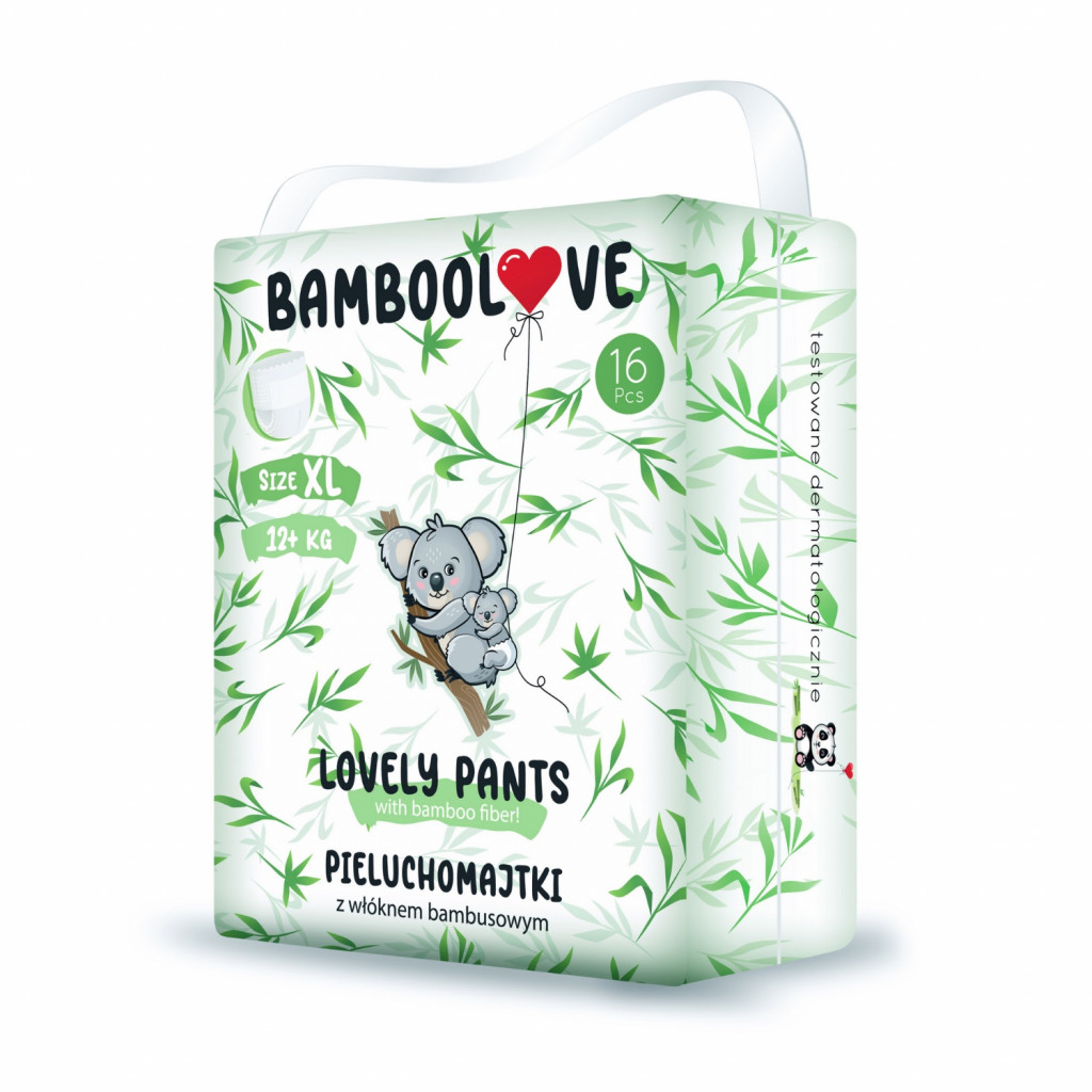 Bamboolove Plenkové kalhotky jednorázové bambus vel. XL 12+ kg 16 ks