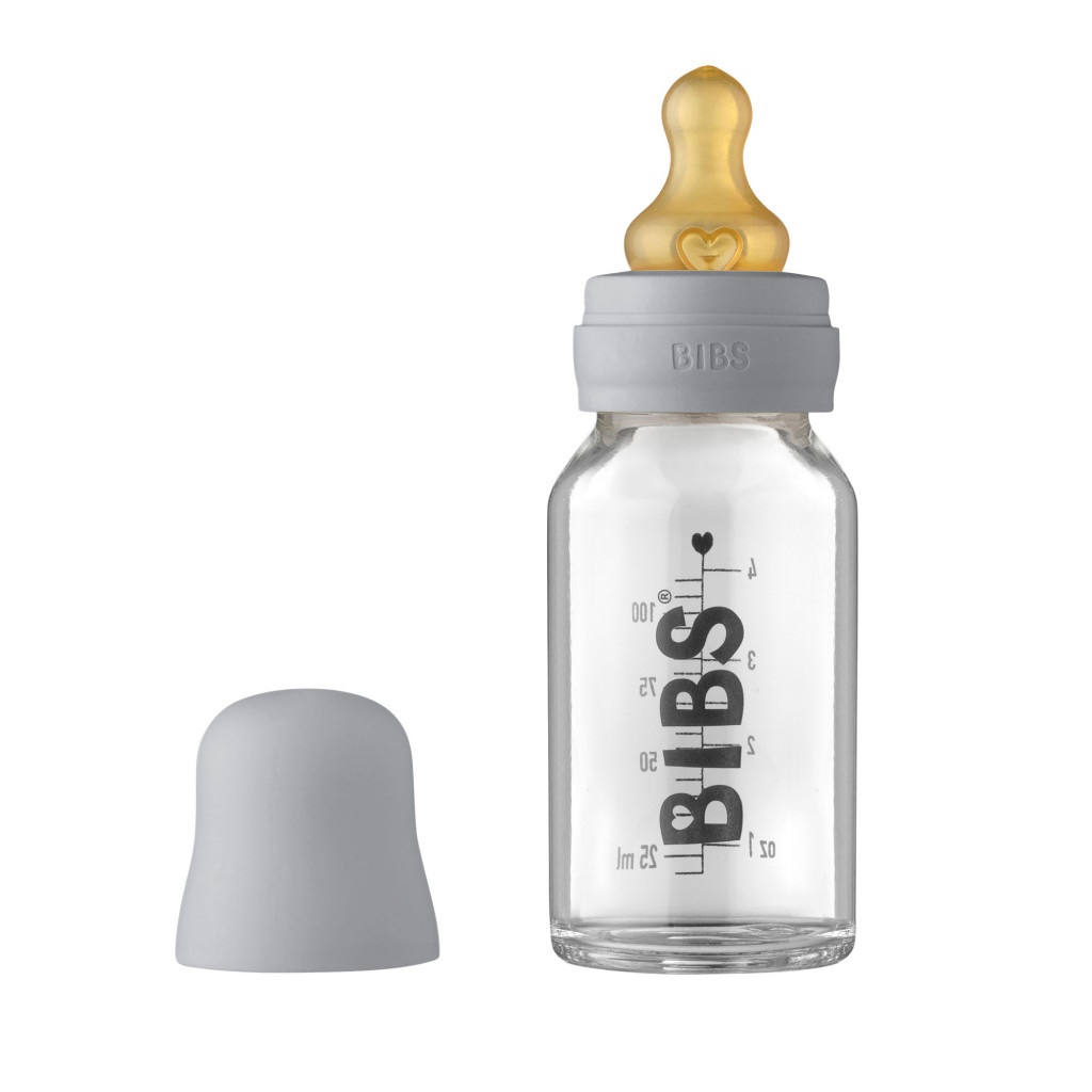 BIBS BIBS Baby Bottle sklenená fľaša 110ml (Cloud)