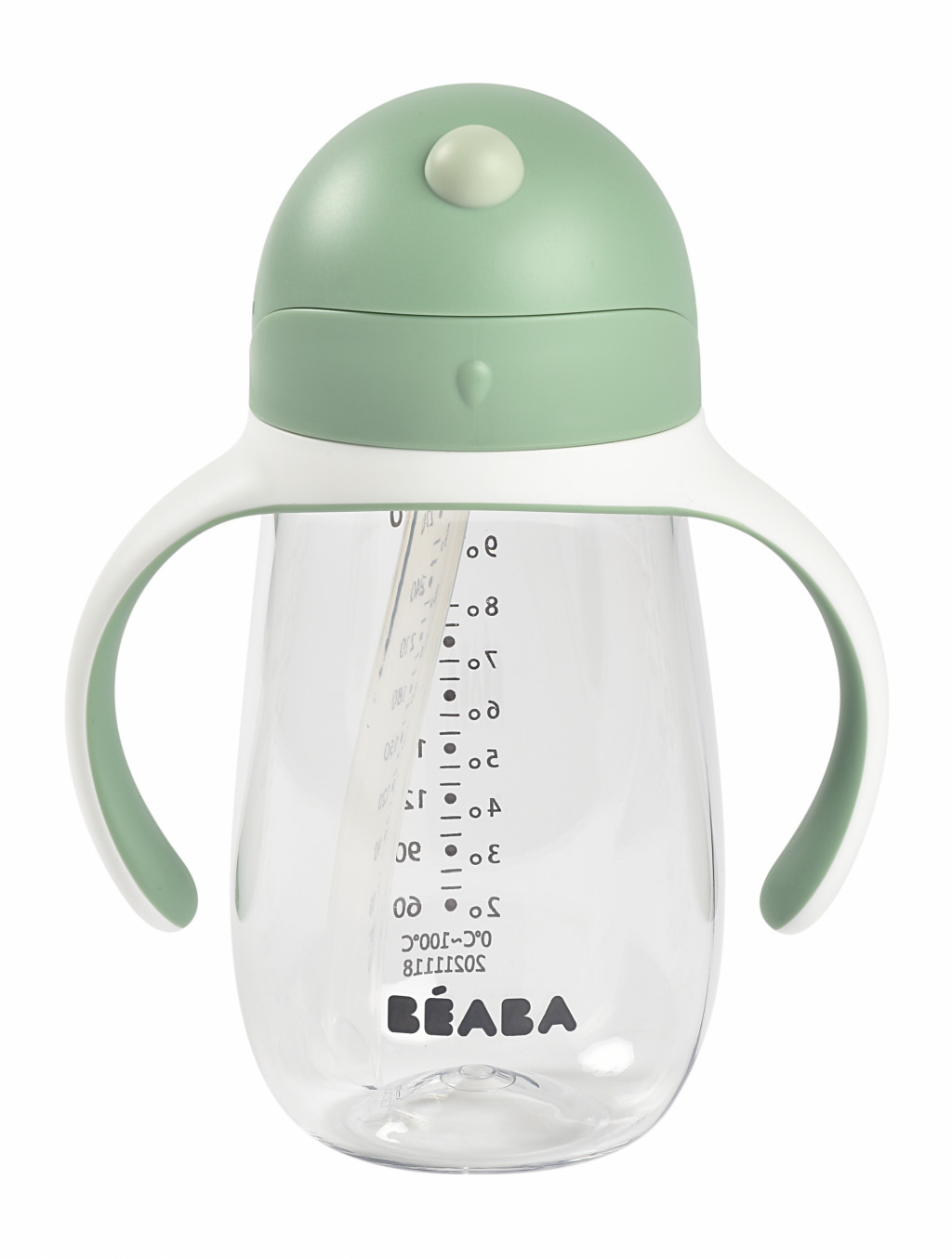 Beaba Hrnek s brčkem 300ml Sage Green