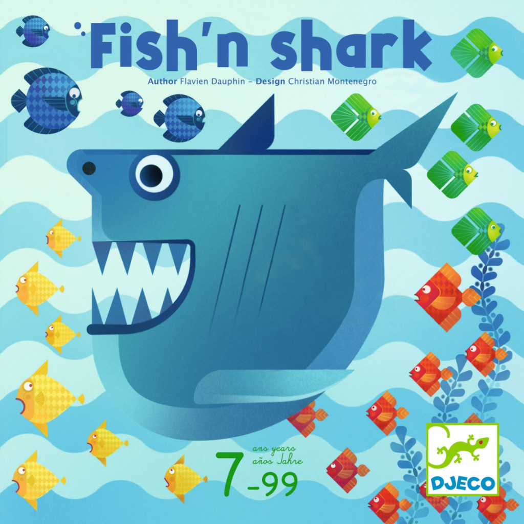 DJECO Stolová hra: Fish´n shark (Žralok a rybičky), strategická