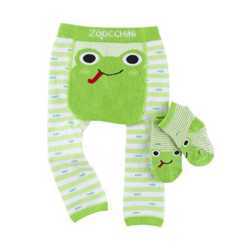 Zoocchini Set legínky a ponožky Žabka 12 - 18 m