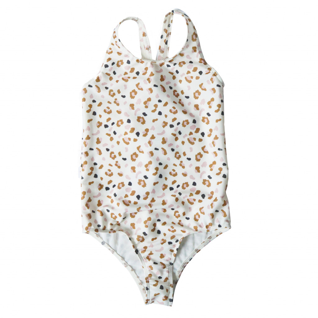 Swim Essentials Plavky s UPF 50+ Leopard béžový