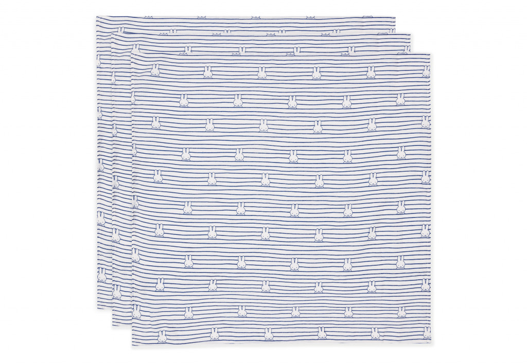 Jollein Pleny 3 ks 70x70 cm Miffy Stripe Navy