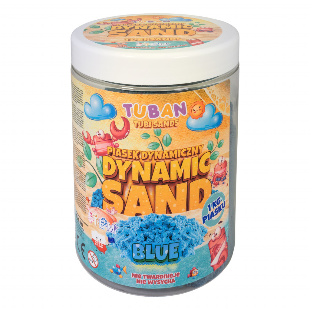 TUBAN Dynamický písek Modrý 1 kg