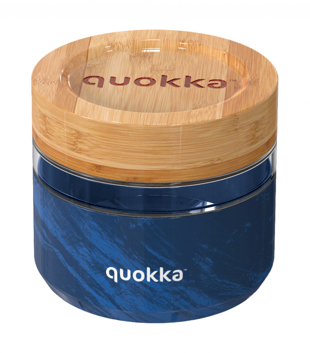 Quokka Skleněná nádoba na jídlo Deli Wood Grain 500 ml