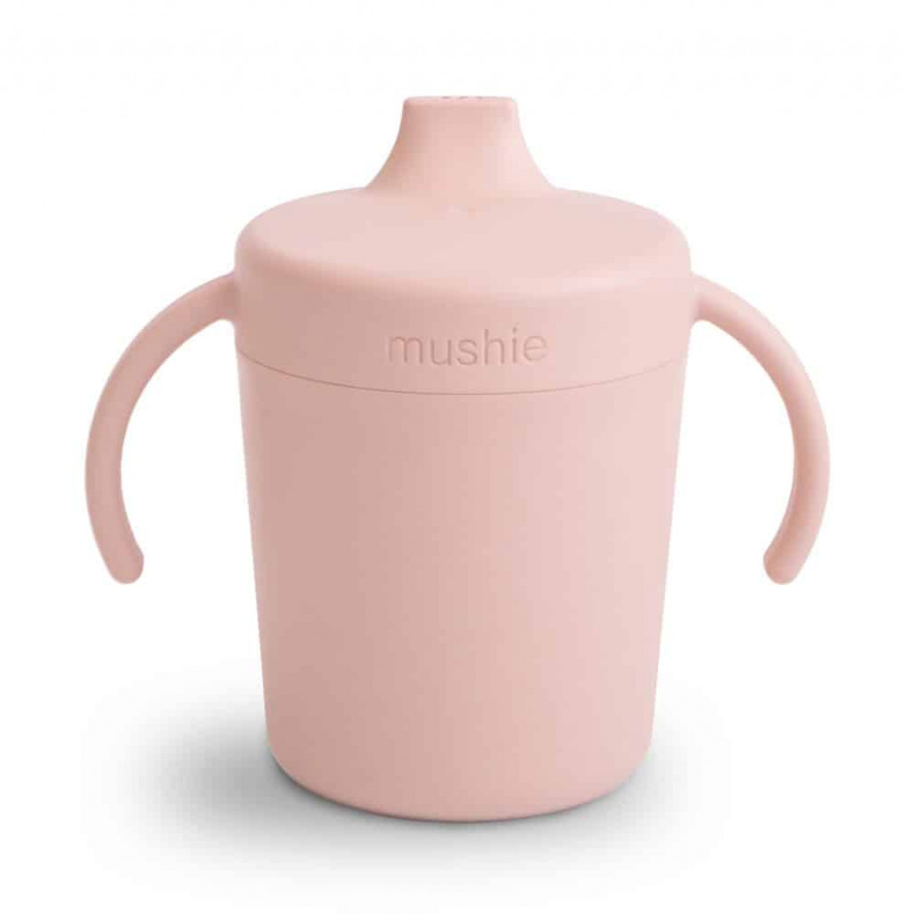 Mushie štartovací tréningový pohárik mushie - blush