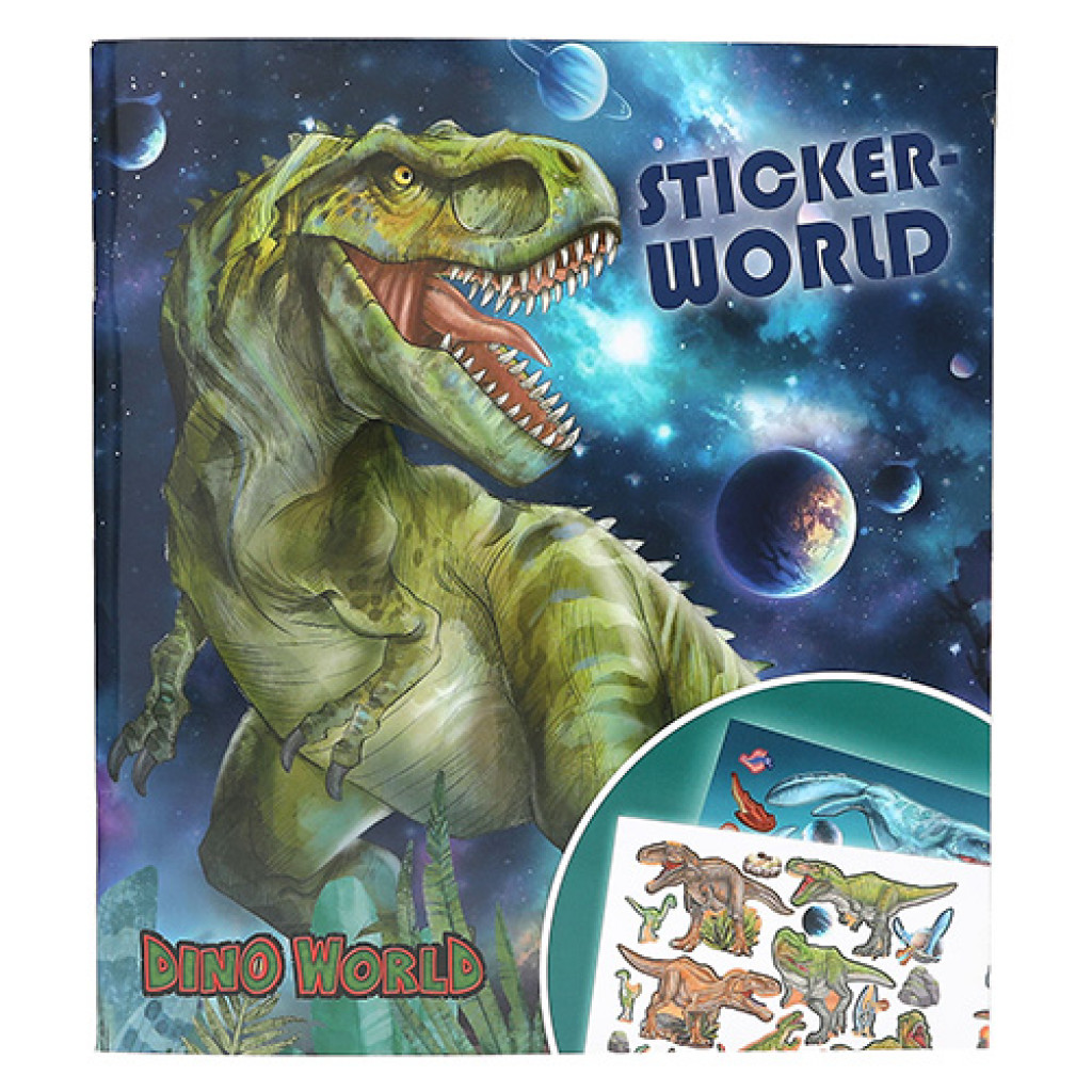 Dino World Sticker World - Dino World, Kreativní sešit se samolepkami