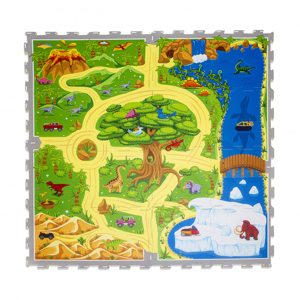 Hakuna Matte Hrací podložka Puzzle  Safari 1,2 x 1,2 m