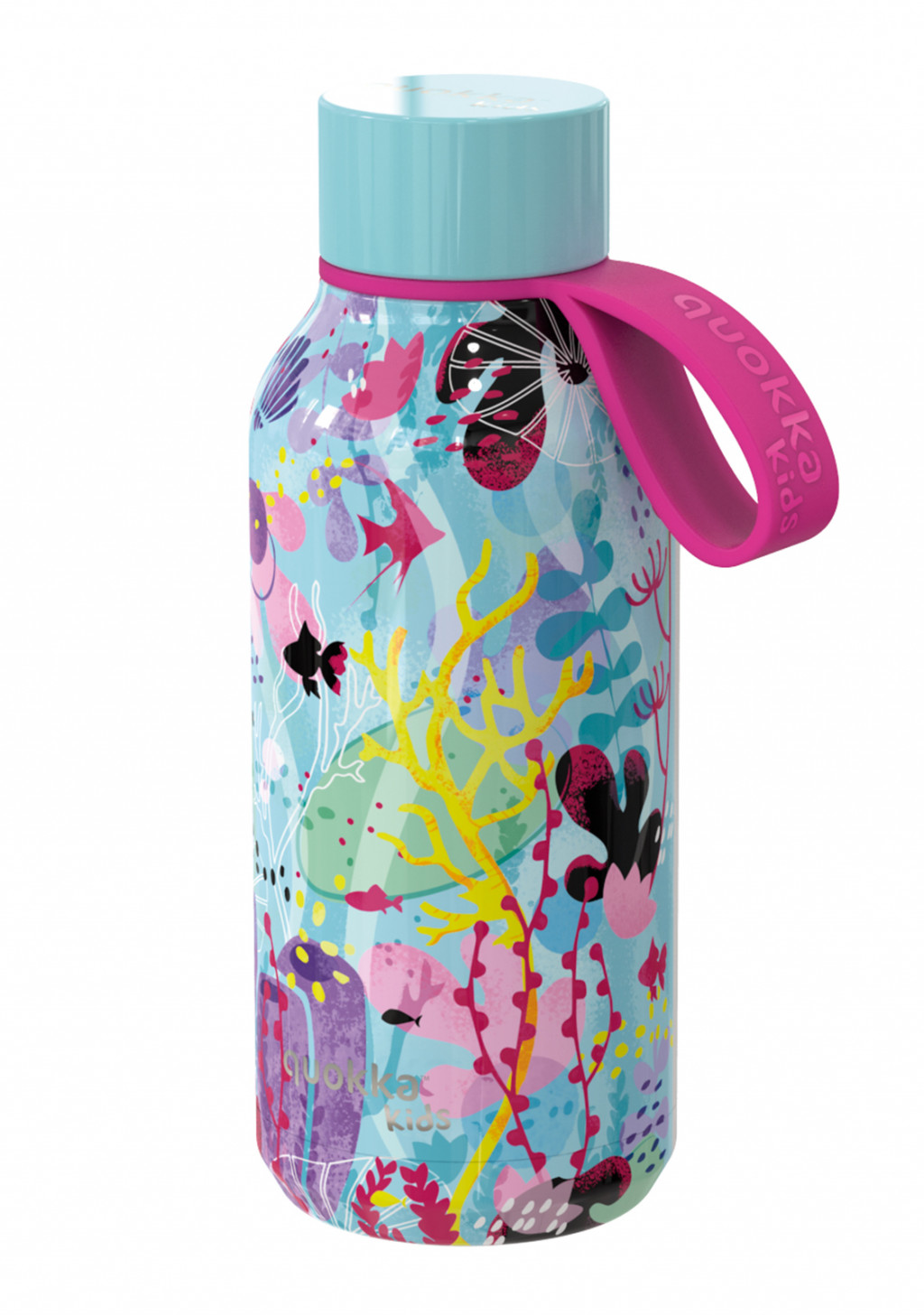 Quokka Nerezová termoláhev Solid Kids s poutkem Underwater 330 ml