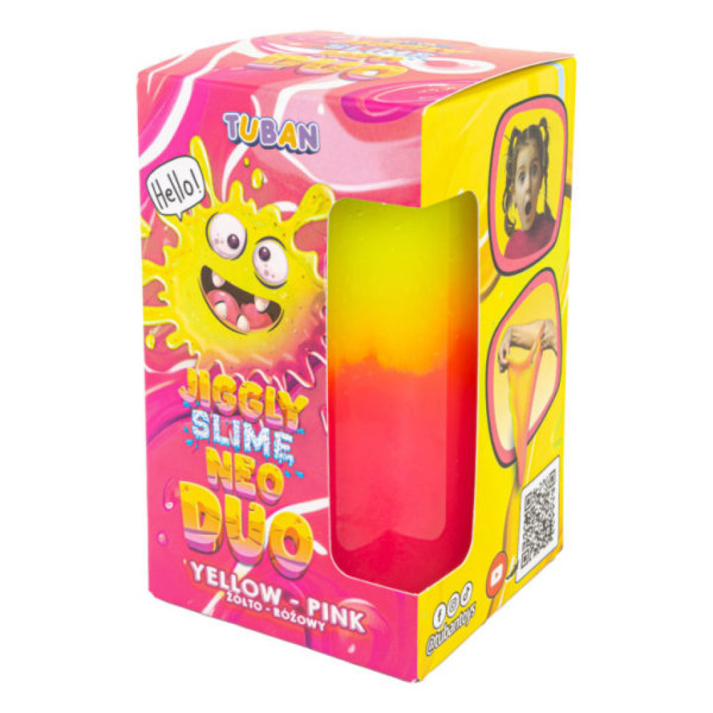 TUBAN Jiggly Slime Sliz NEO DUO žluto růžový 430 g