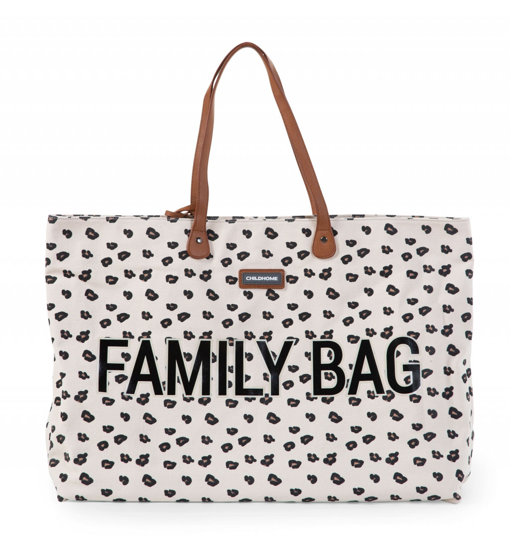 Childhome Cestovní taška Family Bag Canvas Leopard