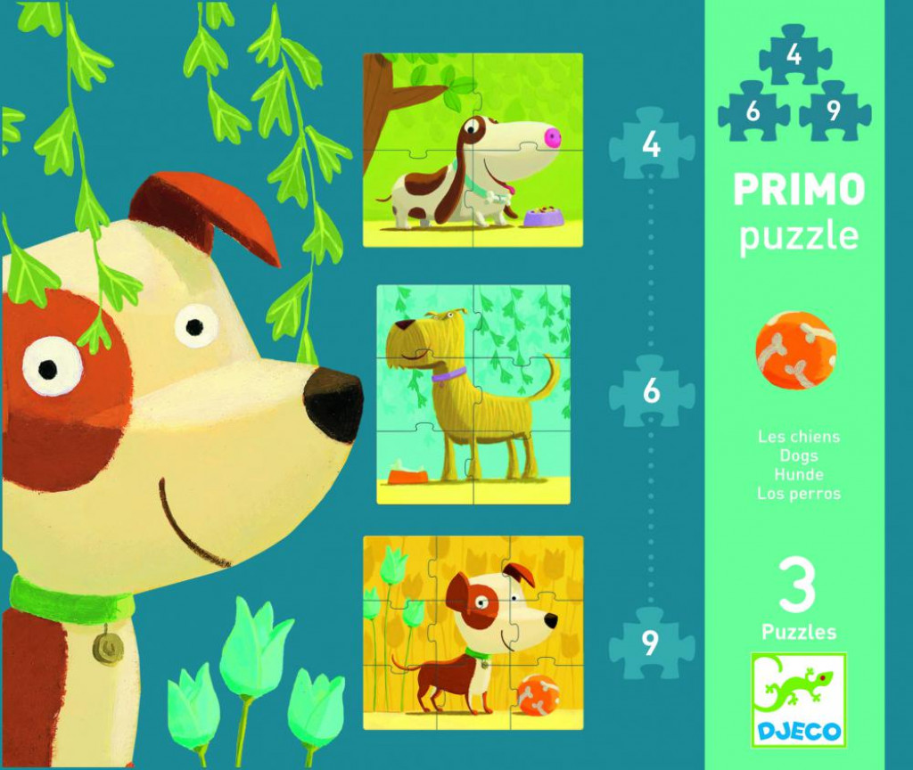 DJECO Primo puzzle pre najmenších  Psíky