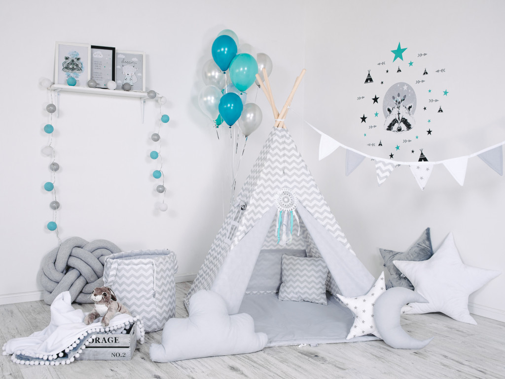 Elis design Teepee stan set Cik Cak sivo-biely varianta: standard