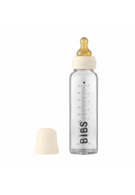 BIBS Baby Bottle sklenená fľaša 225ml (Ivory)