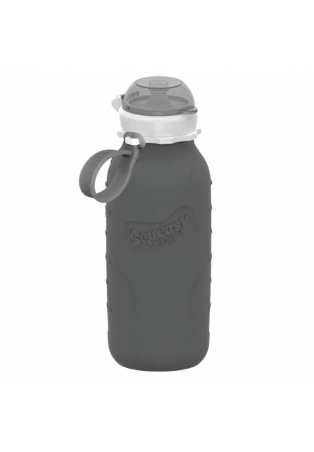 Squeasy Gear silikónová fľaša 480ml (sivá)