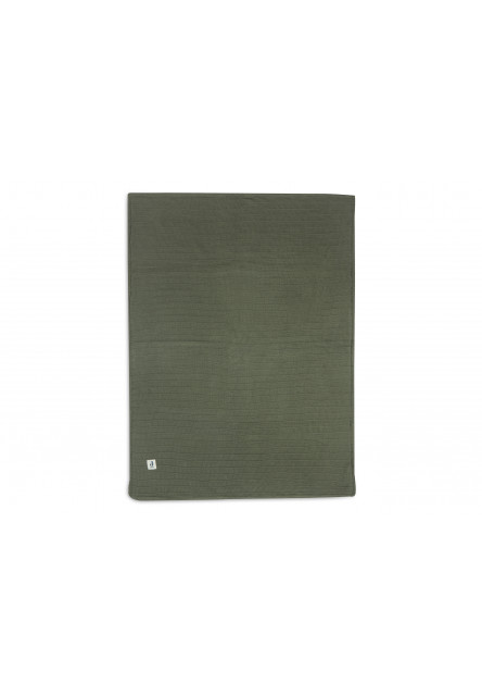 Deka pletená / samet 75x100 cm Pure Knit Leaf Green