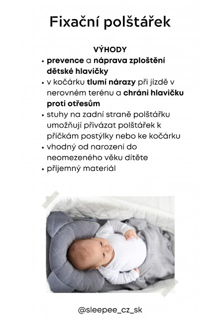 Fixační polštář Sleepee Royal Baby Teddy Bear Sunflower