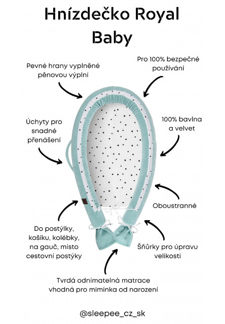 Hnízdečko pro miminko Sleepee Royal Baby Sunflower