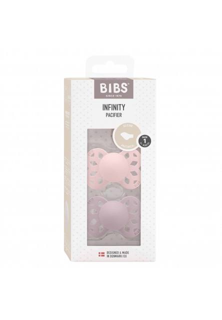 BIBS Infinity anatomické cumlíky zo silikónu 2ks - veľkosť 1 (Ivory / Sage)