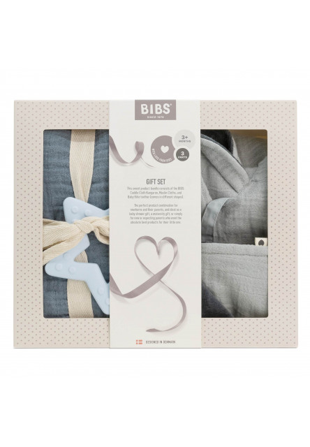 BIBS darčekový set stredný (Baby Blue)